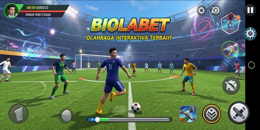 Tampilan gameplay seru dalam BIOLABET dengan aksi olahraga menegangkan.