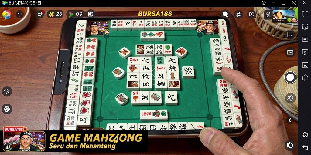 Tangkapan layar BURSA188 menunjukkan gameplay Mahjong yang menyenangkan.