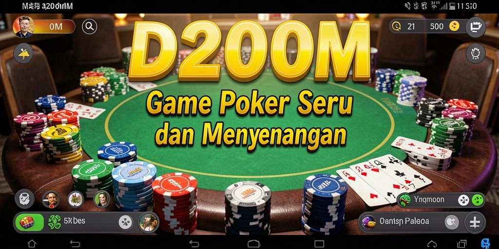 Tampilan gameplay menarik dari D200M saat bermain Poker.