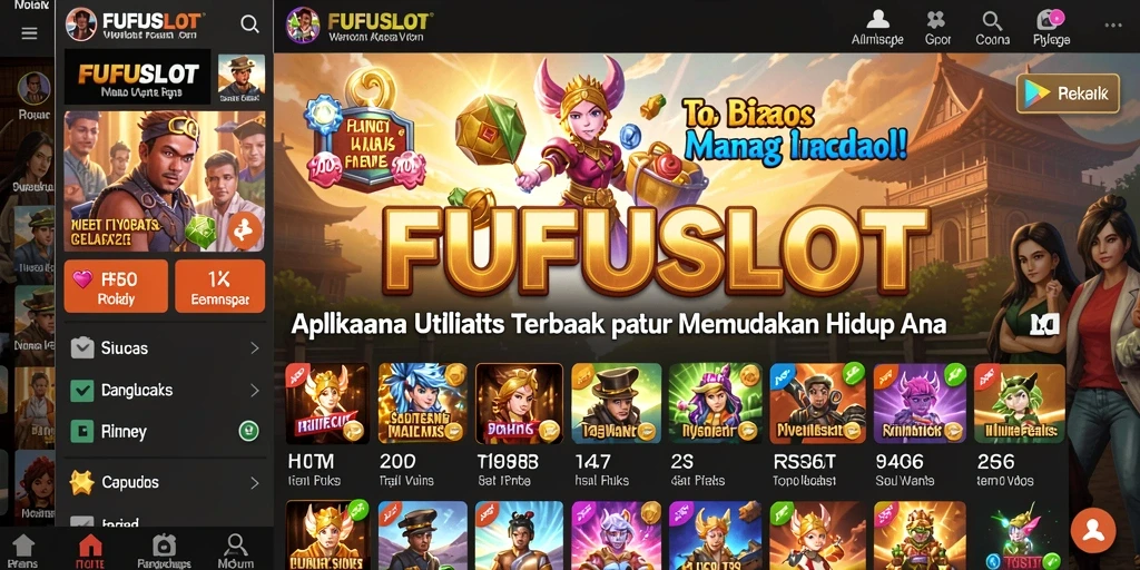 Screenshot utama FUFUSLOT yang menampilkan antarmuka aplikasi yang ramah pengguna.