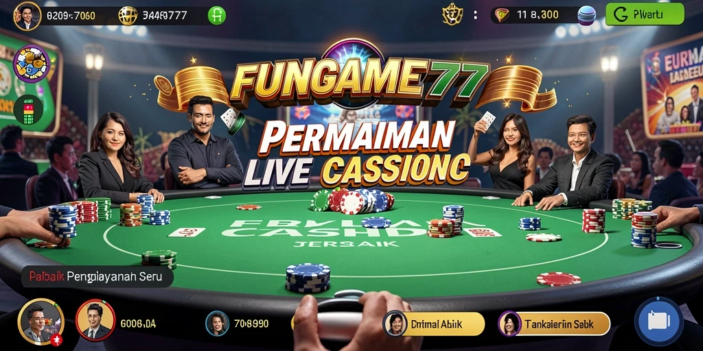 Tampilan gameplay menarik di FUNGAME777 Live Casino.