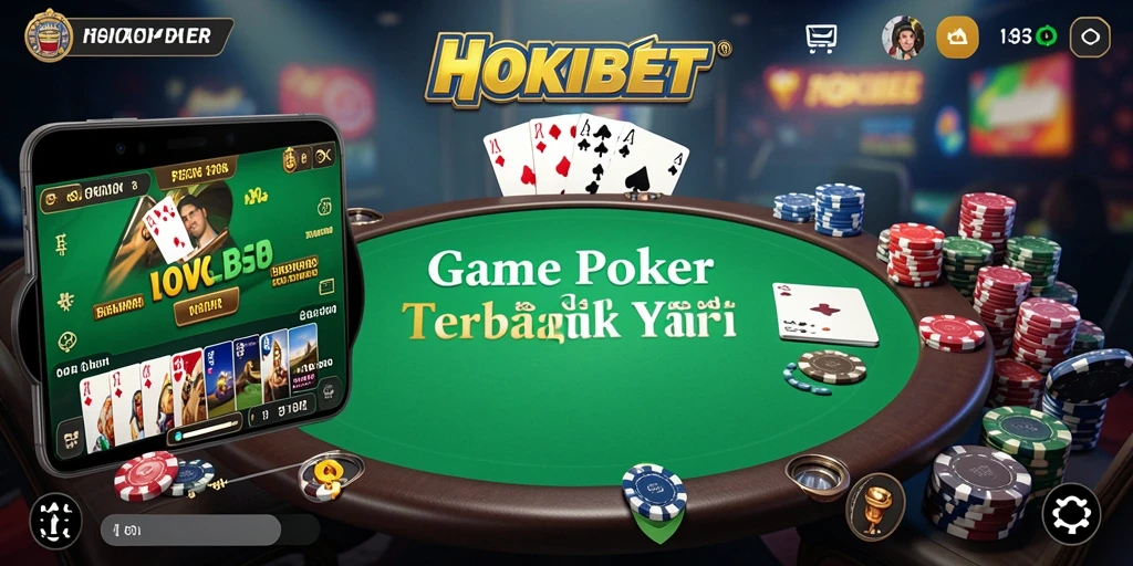 Tampilan menarik dari gameplay poker HOKIBET yang mengasyikkan.