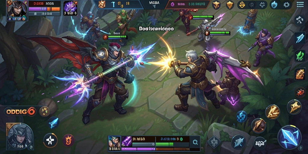 Tampilan strategis gameplay ODDIGO saat pertarungan intens.