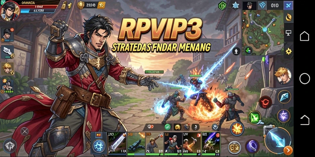 Tangkapan layar RPVIP3 menunjukkan pertempuran strategis yang seru.