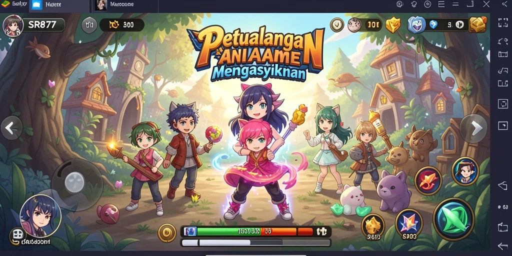 Tampilan gameplay SR877 yang penuh aksi dan karakter Anime.