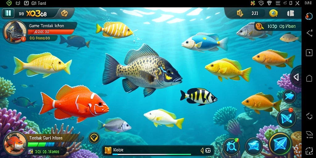 Tampilan gameplay seru game Tembak Ikan XO368.