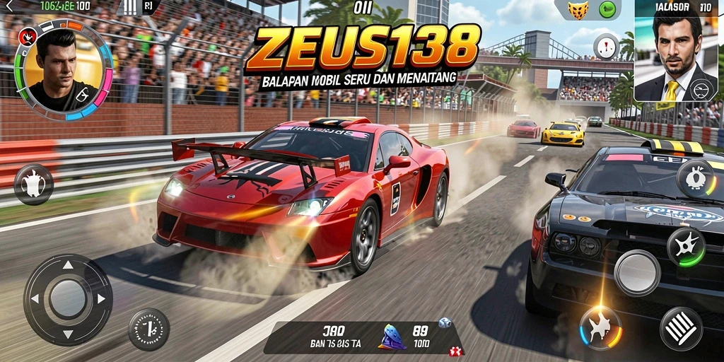 Tampilan gameplay seru dari balapan mobil di ZEUS138.